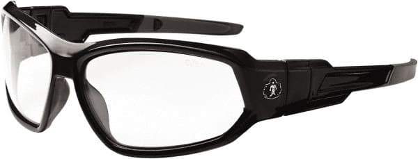 Ergodyne - Clear Lenses, Framed Safety Glasses - Uncoated Lenses, Size Universal, Wrap Around - Industrial Tool & Supply