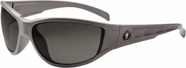 Ergodyne - Smoke Lenses, Framed Safety Glasses - Uncoated Lenses, Size Universal, Wrap Around - Industrial Tool & Supply