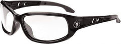 Ergodyne - Clear Lenses, Framed Safety Glasses - Uncoated Lenses, Size Universal, Wrap Around - Industrial Tool & Supply