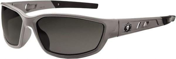 Ergodyne - Smoke Lenses, Framed Safety Glasses - Uncoated Lenses, Size Universal, Wrap Around - Industrial Tool & Supply