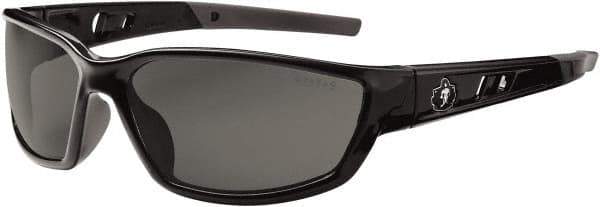 Ergodyne - Smoke Lenses, Framed Safety Glasses - Uncoated Lenses, Size Universal, Wrap Around - Industrial Tool & Supply