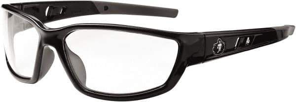Ergodyne - Clear Lenses, Framed Safety Glasses - Uncoated Lenses, Size Universal, Wrap Around - Industrial Tool & Supply