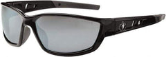 Ergodyne - Silver Lenses, Framed Safety Glasses - Uncoated Lenses, Size Universal, Wrap Around - Industrial Tool & Supply
