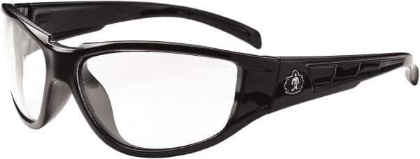 Ergodyne - Clear Lenses, Framed Safety Glasses - Uncoated Lenses, Size Universal, Wrap Around - Industrial Tool & Supply