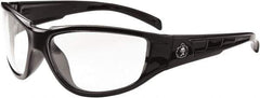 Ergodyne - Clear Lenses, Framed Safety Glasses - Uncoated Lenses, Size Universal, Wrap Around - Industrial Tool & Supply