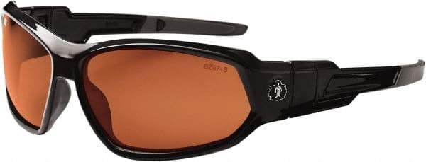 Ergodyne - Copper Lenses, Framed Polarized Glasses - Uncoated Lenses, Size Universal, Wrap Around - Industrial Tool & Supply