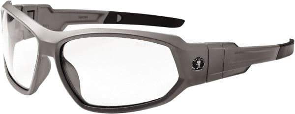 Ergodyne - Clear Lenses, Framed Safety Glasses - Uncoated Lenses, Size Universal, Wrap Around - Industrial Tool & Supply