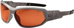 Ergodyne - Copper Lenses, Framed Polarized Glasses - Uncoated Lenses, Size Universal, Wrap Around - Industrial Tool & Supply