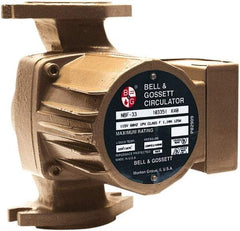 Bell & Gossett - 0.068 hp, 1 Phase, Bronze Housing, Noryl Impeller, Inline Circulator Pump - 115/230V Volt, 60 Hz Hz, 125 Max psi, 120V Motor - Industrial Tool & Supply