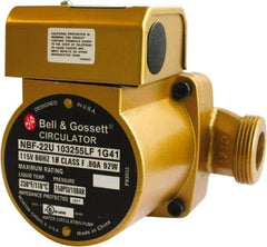 Bell & Gossett - 0.05 hp, 1 Phase, Bronze Housing, Noryl Impeller, Inline Circulator Pump - 115/230V Volt, 60 Hz Hz, 125 Max psi, 120V Motor - Industrial Tool & Supply