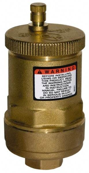 Bell & Gossett - 1/2" Pipe High Capacity Air Vent Air Vent - 150 Max psi, NPTF End Connection, 4-1/2"x9-5/8" - Industrial Tool & Supply