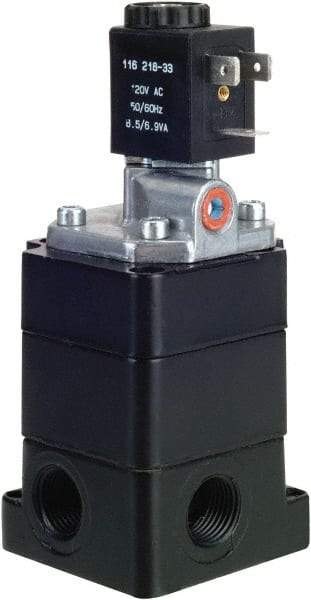 ARO/Ingersoll-Rand - Pilot-Operated Solenoid Valves Valve Type: 3-Way Poppet Actuator Type: Solenoid - Industrial Tool & Supply