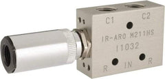 ARO/Ingersoll-Rand - 1/8" Inlet x 1/8" Outlet, Pilot Actuator, Spring Return, 2 Position, Body Ported Solenoid Air Valve - 0.25 CV, 4 Way, 140 psi, 122° Max Temp, 15° Min Temp - Industrial Tool & Supply