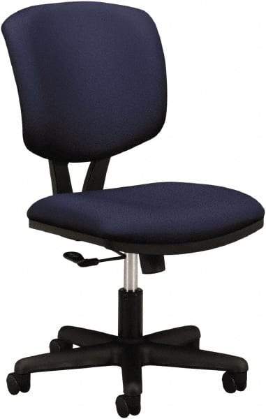 Hon - 40" High Task Chair - 25" Wide x 25-3/4" Deep, 100% Polyester Seat, Navy - Industrial Tool & Supply
