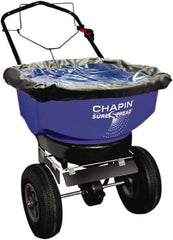 Chapin - 80 Lb Powder Coated Steel Walk Behind Broadcast Landscape Spreader - 12" Pneumatic Wheels - Industrial Tool & Supply