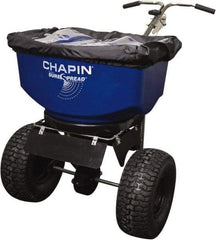Chapin - 100 Lb Stainless Steel Walk Behind Broadcast Landscape Spreader - 14" Pneumatic Wheels - Industrial Tool & Supply