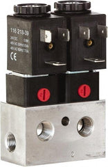 ARO/Ingersoll-Rand - 1/8", CAT Series 3-Way 2-Position Bar Manifold Stacking Solenoid Valve - 24 VDC, 0.062 CV Rate, 3.275" High x 3" Long - Industrial Tool & Supply