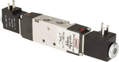 ARO/Ingersoll-Rand - 1/8" Inlet x 1/8" Outlet, Solenoid Actuator, Solenoid Return, 2 Position, Body Ported Solenoid Air Valve - 24 VDC Input, 0.7 CV, 4 Way, 115 psi, 122° Max Temp - Industrial Tool & Supply