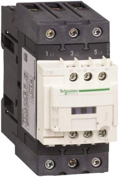 Schneider Electric - 3 Pole, 200 Coil VAC at 50/60 Hz, 40 Amp at 440 VAC, Nonreversible IEC Contactor - CCC, CSA, CSA C22.2 No. 14, EN/IEC 60947-4-1, EN/IEC 60947-5-1, GOST, RoHS Compliant, UL 508, UL Listed - Industrial Tool & Supply