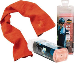 Ergodyne - Size 40", Cooling Towel - Orange Solid Pattern, Polyester - Industrial Tool & Supply