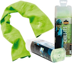 Ergodyne - Size 40", Cooling Towel - Lime Solid Pattern, Polyester - Industrial Tool & Supply