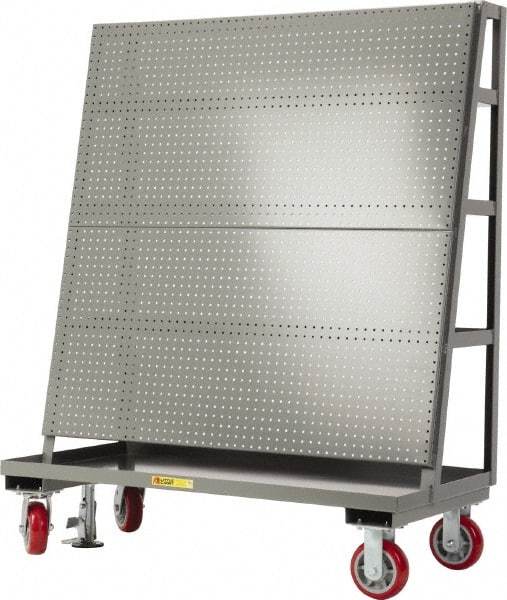 Little Giant - 36" Wide x 60" High x 24" Deep, Pegboard A-Frame with Back Shelf Storage - 2,000 Lb Capacity - Industrial Tool & Supply