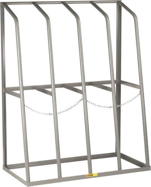 Little Giant - 4 Bay, 1,500 Lb Capacity, Gray Vertical Bar Storage Rack - 48" Wide x 60" High x 24" Deep - Industrial Tool & Supply