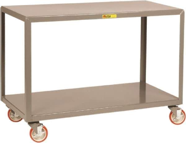 Little Giant - Mobile Table - Steel, Gray, 48" Long x 30" Deep x 34" High - Industrial Tool & Supply