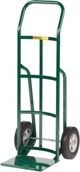Little Giant - 800 Lb Capacity 47" OAH Hand Truck - 12 x 14" Base Plate, Continuous Handle, Steel, Solid Rubber Wheels - Industrial Tool & Supply