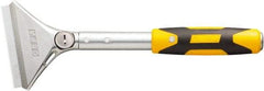 Olfa - Stiff Steel Straight Scraper - 100" Blade Width x 0.709" Blade Length, 12" Long Handle - Industrial Tool & Supply