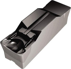 Sandvik Coromant - M1N123 GM Grade 1105, 11mm Cutting Width Carbide Grooving Insert - Neutral, 0.8mm Corner Radius, TiAlN2 Finish - Industrial Tool & Supply