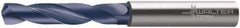 Walter-Titex - 9.4mm 140° Spiral Flute Solid Carbide Screw Machine Drill Bit - Tinal Finish, Right Hand Cut, 1.11" Flute Length, 4" OAL, Special Type Point, Straight Shank - Industrial Tool & Supply
