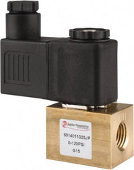 PRO-SOURCE - 1/4", 2/2 Way Square Body Stacking Solenoid Valve - 110 VAC, 0.18 CV Rate, 2.95" High x 2.64" Long - Industrial Tool & Supply