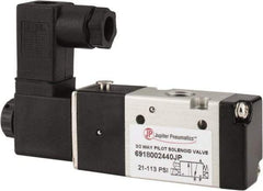 PRO-SOURCE - 1/8", 3/2 Way Single Stacking Solenoid Valve - 24 VDC, 0.65 CV Rate, 1.38" High x 3.46" Long - Industrial Tool & Supply