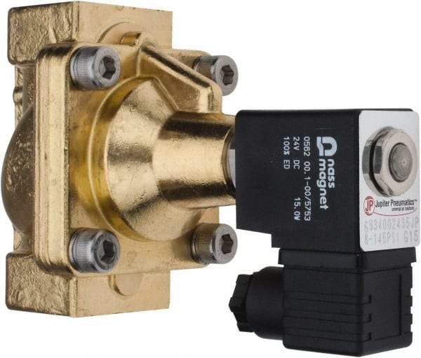 PRO-SOURCE - 3/4", 2/2 Way Steam Series Stacking Solenoid Valve - 24 VDC, 12 CV Rate, 4.98" High x 3.94" Long - Industrial Tool & Supply