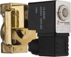 PRO-SOURCE - 1/2", 2/2 Way Stacking Solenoid Valve - 24 VDC, 4.5 CV Rate, 4.19" High x 2.83" Long - Industrial Tool & Supply