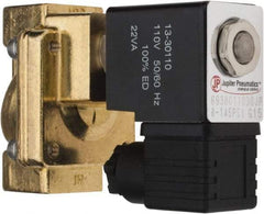 PRO-SOURCE - 3/8", 2/2 Way Stacking Solenoid Valve - 110 VAC, 4.5 CV Rate, 4.19" High x 2.83" Long - Industrial Tool & Supply