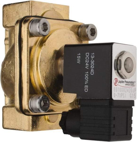 PRO-SOURCE - 1", 2/2 Way Stacking Solenoid Valve - 24 VDC, 11.92 CV Rate, 4.74" High x 3.78" Long - Industrial Tool & Supply