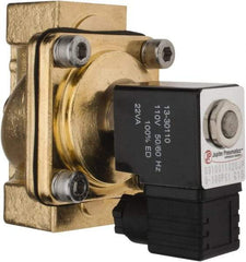 PRO-SOURCE - 1", 2/2 Way Stacking Solenoid Valve - 110 VAC, 11.92 CV Rate, 4.74" High x 3.78" Long - Industrial Tool & Supply