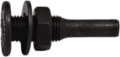 Tanis - 1/2" Arbor Hole to 1/4" Shank Diam Drive Arbor - For 3" Small Diam Wheel Brushes - Industrial Tool & Supply