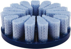 Tanis - 5" 180 Grit Ceramic Crimped Disc Brush - Drive Arbor Connector, 1-1/2" Trim Length, 7/8" Arbor Hole - Industrial Tool & Supply
