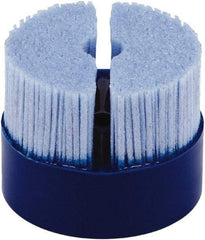 Tanis - 2" 120 Grit Ceramic Crimped Disc Brush - Drive Arbor Connector, 1-1/4" Trim Length, 3/8" Arbor Hole - Industrial Tool & Supply