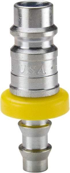 Parker - Push-Lok Hose Barb European High Flow Pneumatic Hose Connector - Steel, 3/8" Body Diam, 1/2" Hose ID - Industrial Tool & Supply