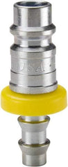 Parker - Push-Lok Hose Barb European High Flow Pneumatic Hose Connector - Steel, 3/8" Body Diam, 1/2" Hose ID - Industrial Tool & Supply