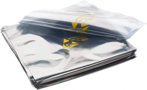 Value Collection - 8" Long x 8" Wide, 3 mil Thick, Clear Metalized Static Shield Bag - Metal-In - Industrial Tool & Supply
