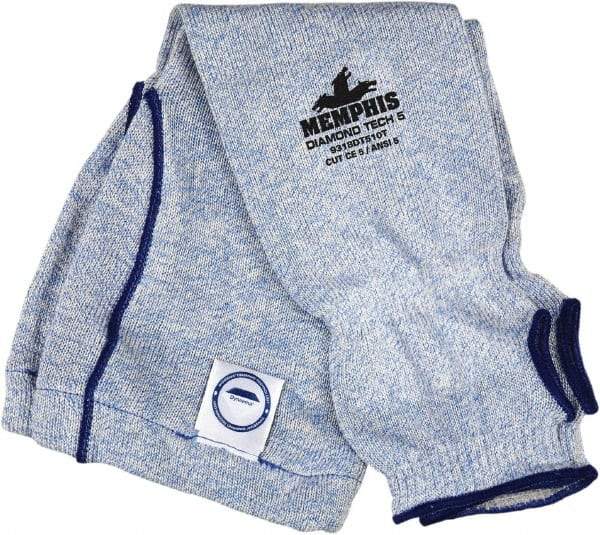 MCR Safety - Size Universal, Blue Dyneema Cut Resistant Sleeve - 18" Long Sleeve, Elastic Opening at Both Ends, Made with Thumb Hole - Industrial Tool & Supply