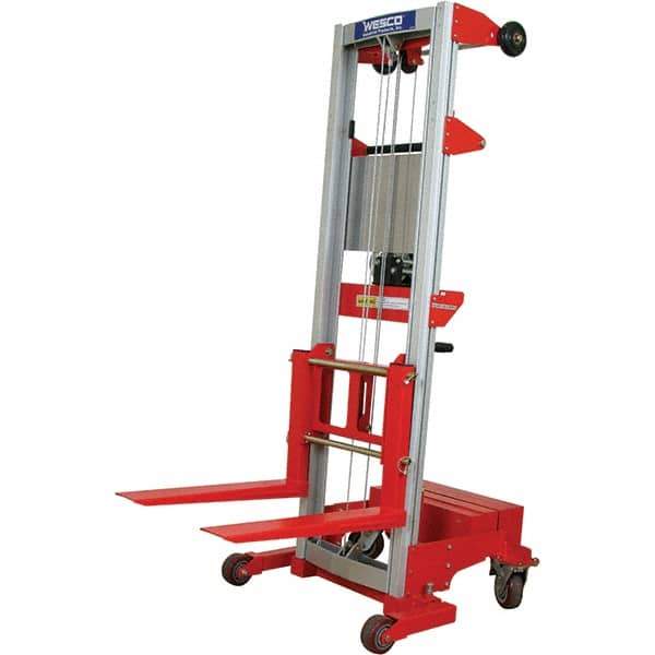 Wesco Industrial Products - 500 Lb Capacity, 70" Lift Height, Hand Winch Manually Operated Lift - Industrial Tool & Supply