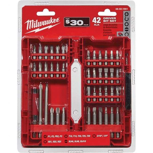 Milwaukee Tool - Power & Impact Screwdriver Bit Sets Point Type: Assorted Bit Type: Driver - Industrial Tool & Supply