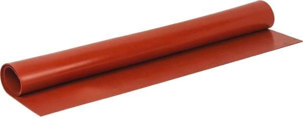 Made in USA - 36" Long, 36" Wide, Silicone Rubber Foam Sheet - 35 to 45 Durometer, Red, -60 to 500°F, 650 psi Tensile Strength, Stock Length - Industrial Tool & Supply