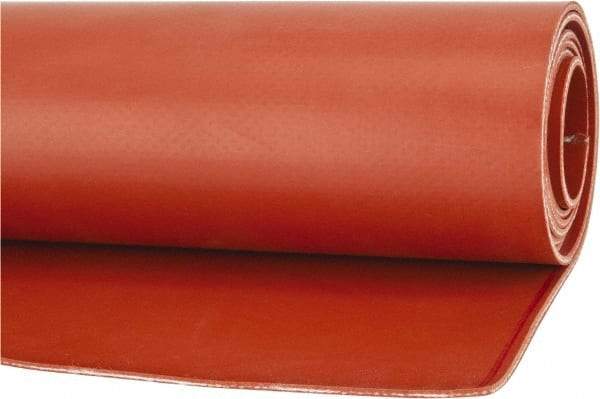 Made in USA - 36" Wide, Fiberglass-Reinforced Silicone Rubber Foam Sheet - 65 to 75 Durometer, Red, -65 to 400°F, Cut-to-Length - Industrial Tool & Supply